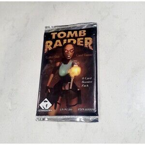 TOMB RAIDER CCG BOOSTER PACK, 8 CARDS PER PACK, FACTORY SEALED Lot Of 1 NEW